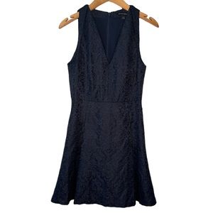 Banana Republic Women’s Blue Black Brocade Sleeveless Dress size 2